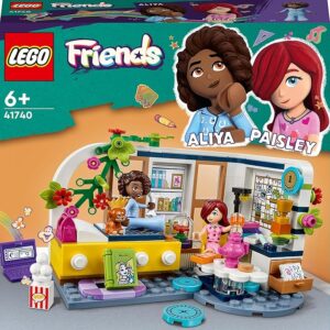 LEGO® Friends Aliya's Room 41740- Creative Toy Building Set with 2 Mini Doll Characters for Kids Ages 6 and Up (209 Pieces)